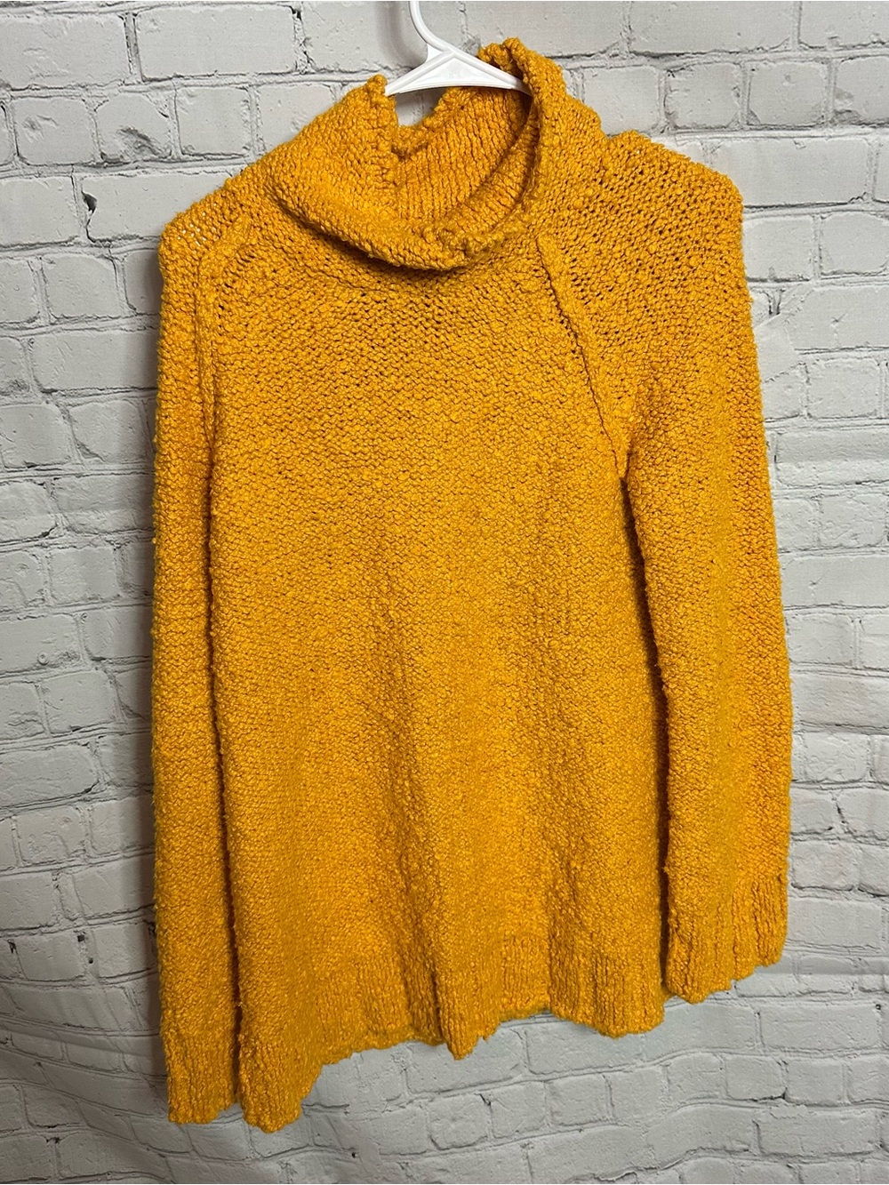 Moth Golden Mustard Cowl-Neck Sweater